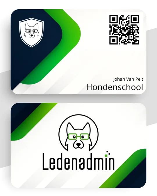 Ledenadmin digitale lidkaart met QR-code
